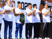 Tabasco está de pie, activo y en paz, asegura Javier May
