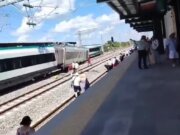 Se descarrila Tren Maya en Izamal, Yucatán; sólo reportan daños materiales
