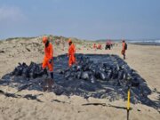 Apoya Pemex labores de limpieza en playas del sur de Veracruz en coordinación con comunidades locales