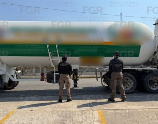 Asegura la FGR 38 mil litros de gas LP en Tabasco