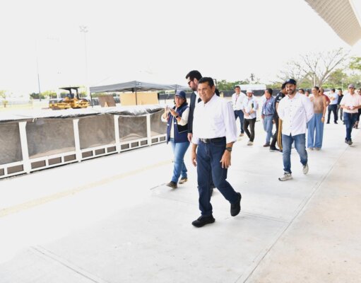 Patinódromo y Nave de Exposiciones de Stand Ganadero avanzan conforme a lo programado: Javier May