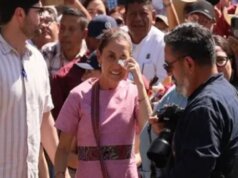 Le lastiman un ojo a Sheinbaum en Nayarit