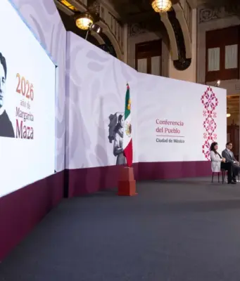 Modifican escenografía de La Mañanera; quitán la que dejó AMLO
